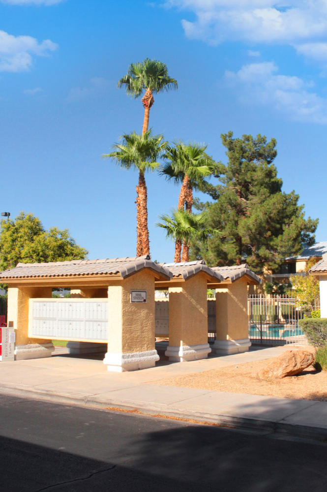 Exterior photo of Sunset Springs apartment Mail Station 1